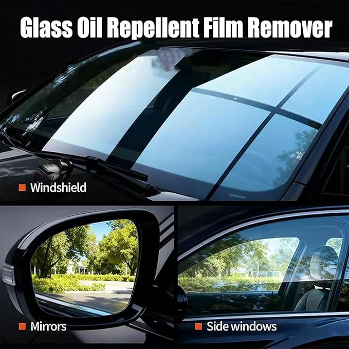 Multi - Surface Oil Film Cleaning Brush for Auto &amp Household Glass – Glass Cleaning Board 2026 Upgrade Handheld Glass Oil-Film Remover Improve Windshield Clarity and Visibility (3 one)