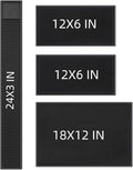 Bar Mat 4Pack IMIYOKU 0.3 Thick Durable Bar Mat for Spills Service Mat for Coffee Bars Restaurants and Counter Top Dish Drying Mat Glass Drying Mat (Black 1PC/18 x 12 +1PCS/23 x 3 +2PC/12 x 6)