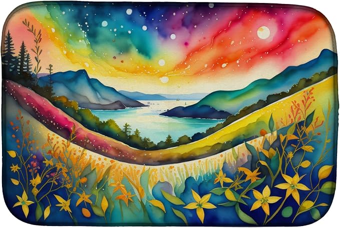 Caroline's Treasures DAC1441DDM Hypericum or St. John�s Wort in Color Dish Drying Mat Absorbent Dish Drying Mat Pad for Kitchen Counter Dish Drainer Mat for Countertop 14 x 21 Multicolor