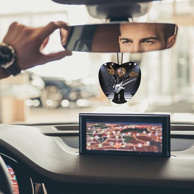 5PCS Car Air Freshener Hanging Personalized Double Sided Stage Rocker Car Fresheners Long Lasting New Cars Scents Cute Automotive Freshies for Closets Drawers (tea)