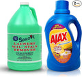 SOILOVE 1 Gallon Laundry Stain Remover &amp Ajax 134oz SBG Linen &amp Lemon Laundry Detergent – Ultimate Stain-Fighting &amp Freshness Duo for Tough Stains &amp Clean Clothes