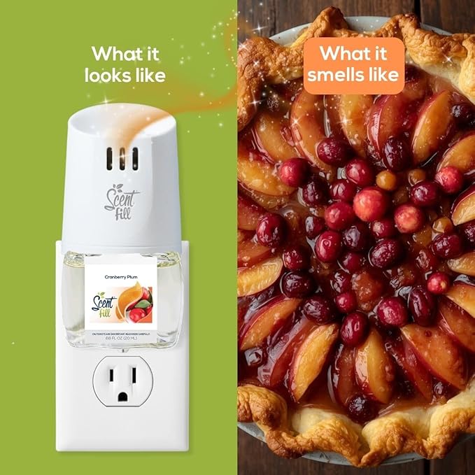 Scent Fill Cranberry Plum Plug in Air Freshener 4 Scented Oil Refills