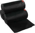 Begale 10 Gallon Drawstring Flat Bottom Trash Bags Black 110 Counts