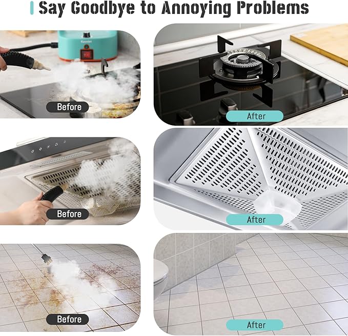 Steam Cleaner 1500W High Temperature High Pressure Mobile Cleaning Machine Steam Cleaner 50-400ml/min Multi Purpose 3.5Bar Handheld Pressurized Steam Cleaner