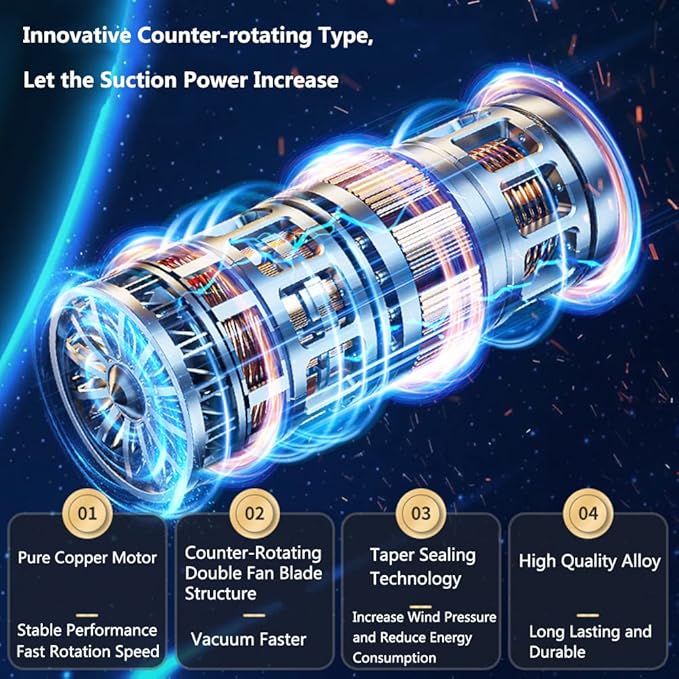 Cordless Stick Wet Dry Vacuum Cleaner with Mop 15000pa Suction Lightweight Stick Vacuum Mop All in One Handheld Vacuum Household Upright Vacuum Cleaner and Mop Combo for Hard Floor Pet Hairs (Black)