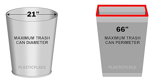 Plasticplace - W33LDC1 33 Gallon Heavy Duty Trash Bags 1.2 Mil Clear 100 Count