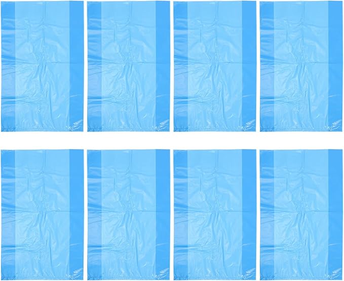TEHAUX 50pcs Heavy-duty Tear-resistant Large Plastic Trash Bags 80x100cm Blue Kitchen Bathroom Garbage Liners for Commercial Hotel School and Sanitation Use