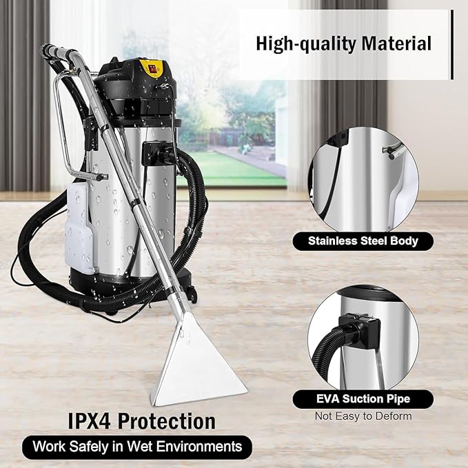 Commercial Carpet Cleaning Machine 30L/40L/50L Professional Commercial 3 in 1 Carpet Spraying Floor Brush Cleaner Extractor Vacuum Washing Machine Portable Carpet Cleaner Wet Dry 30L