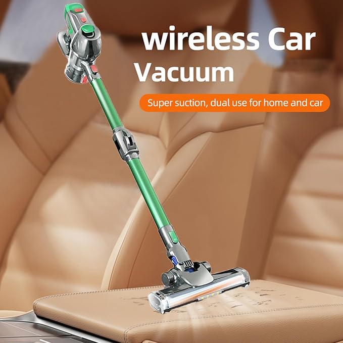 Cordless Car Vacuum Cleaner Foldable Stick Vacuum Cleaner 150W/11Kpa Lightweight Upright Vacuum Cleaner for Pet Hair/Carpet/Hard Floor