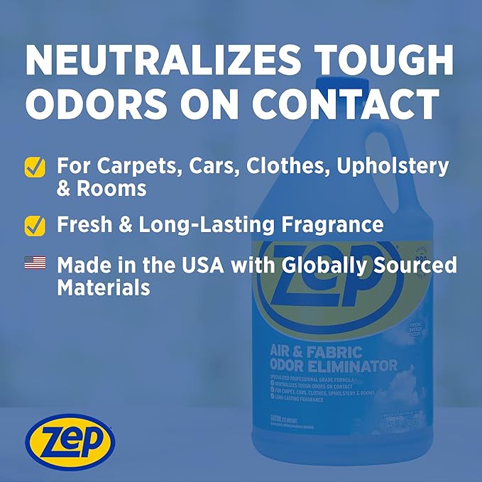 Zep Air and Fabric Odor Eliminator - 128 Ounce (Pack of 2) ZUAIR128 - Refresh Your Home Office and Business