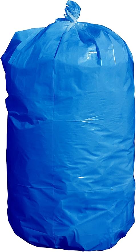 USA-Made Durable Facilities Maintenance Quality Trash Bags (40-45 Gallon Blue)