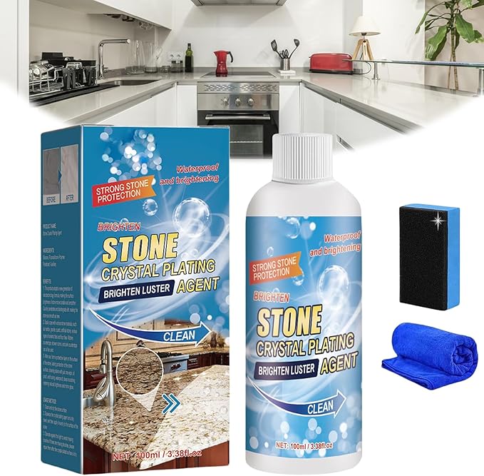 Mdcozyfun Stone Stain RemoverGranite Countertop CleanerStone Crystal Plating Agent All Purpose Stone Cleaner and Polis for Marble Granite Quartz and More /838