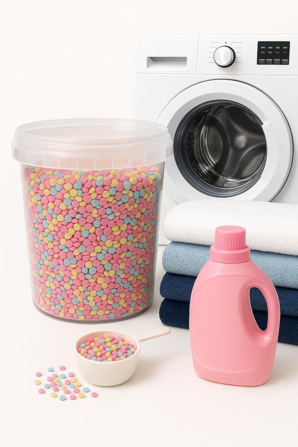Scented Laundry Powder Beads 6 Pounds Long-Lasting Fragrance Booster and Washloads Multi-Color Heart Shaped Beads