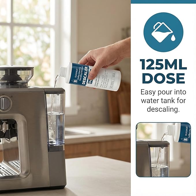 Descaling Solution Kit Compatible with Nespresso Vertuo Coffee Machines 16.9 fl Oz Descaler (4 Uses) 8 Cleaning Tablets &amp 8 Aluminum Foil Lids Complete Maintenance Set (1)