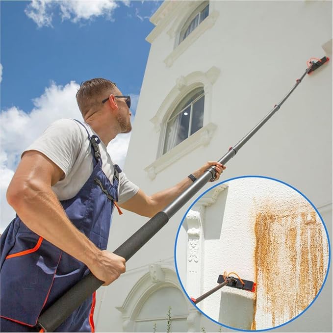 Cleaning Washing Brush Window Cleaning Brush Equipment Window Cleaner Kit Water/Hose Fed Pole Professional Shower with Extension Pole Telescopic Window Washing35Cm12Ft/3.6M
