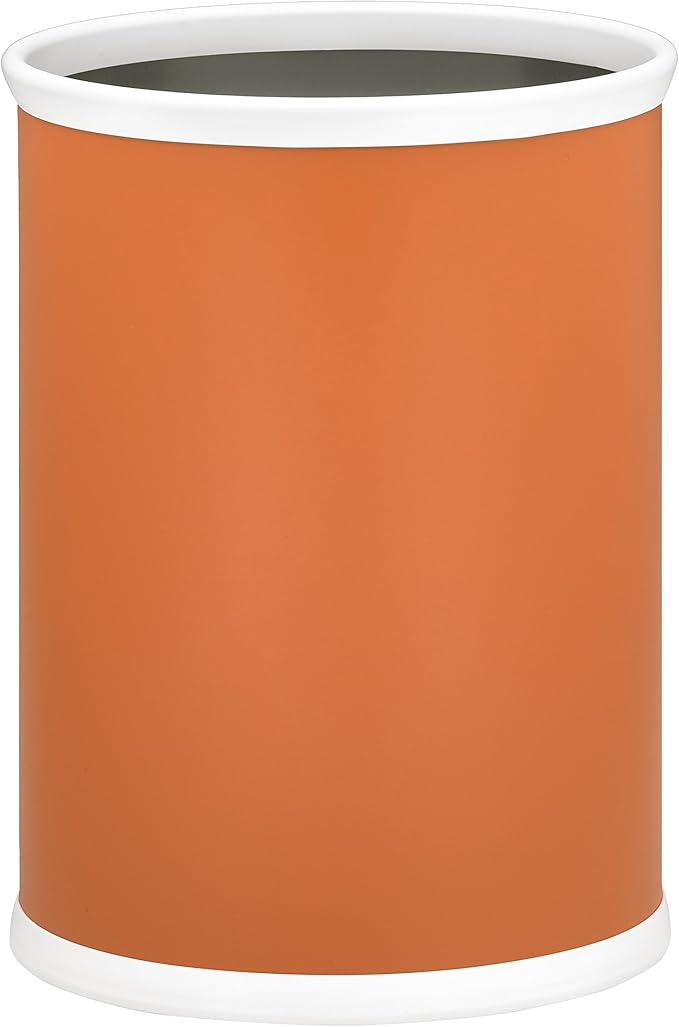 Kraftware Fun Colors Oval Wastebasket 14” Spicy Orange