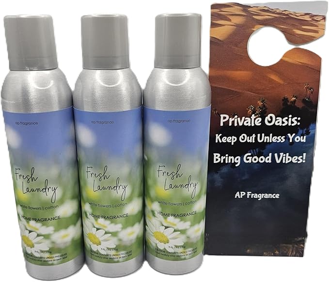Fresh Laundry - Air Freshener Spray - Concentrated Room &amp Bathroom Deodorizer 3 Pack