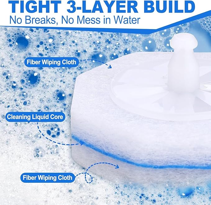50 Count Toilet Wand Refills for Clorox ToiletWand4X Cleaning Power Toilet Bowl Cleaner Refill PadsDisposable Toilet Brush Scrubber Refills for Bathroom CleaningNo Falling Apart