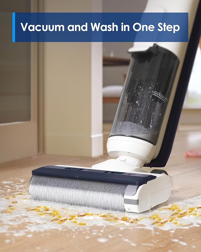 Tineco iFLOOR 5 Breeze Complete Wet Dry Vacuum Cordless Floor Washer One-Step Cleaning for Hard Floors Edge Clean Auto Self-Cleaning Lightweight &amp Cordless Design