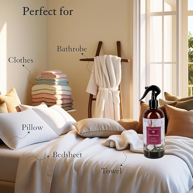 Abbey &amp Sullivan Linen Spray Magnolia Fabric Freshener and Fragrance Room Spray Pack of 2 16 oz