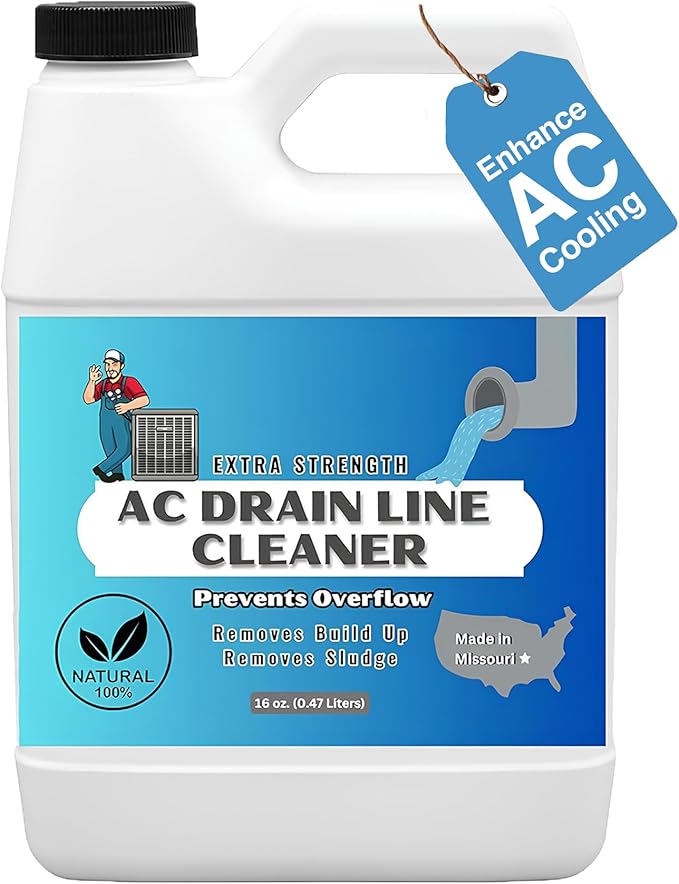 AC Drain Line Cleaner – Extra Strength | Clears Clogs &amp Buildup in HVAC A/C &amp Condensate Drain Lines | Safe &amp Effective AC Line Cleaner for Ice Machines Soda Machines &amp More (1 Pack -