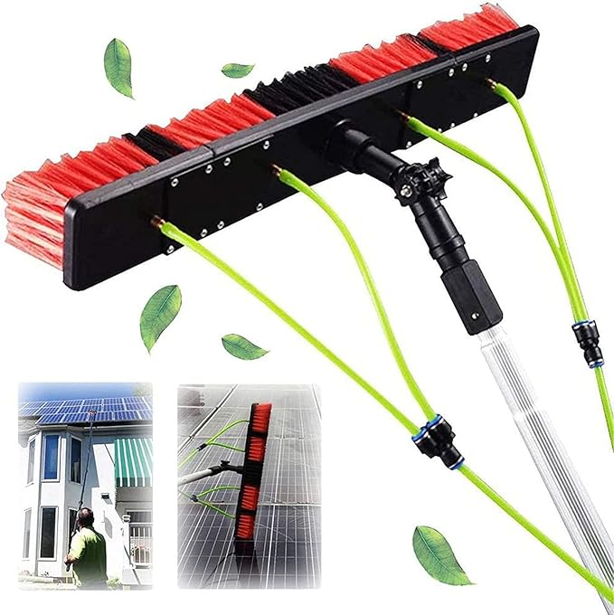 Window Cleaning Pole 5-10m Telescopic Window Wiper Window Cleaner Kit Outdoor Washing Equipment for Cleaning Solar Systems and Window(Size:10.5M) (7M)