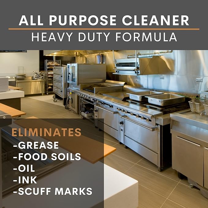 Spitfire Diversey SC 100870948 RTU Liquid Power All-Purpose Cleaner Heavy Duty Degreaser for Shops &amp Kitchens Pine Scent Ready-to-Use Refill 1-Gallon (Pack of 4)