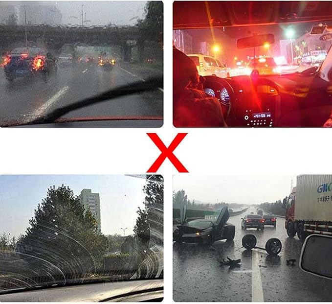 Glass Guard Cleaner Universal Glass Emulsion Cleaner Windshield Oil Film Remover Glasses Handle Oil Film Remover Lotion Glasses Cleaning Board for Car Windows (2 Pcs)