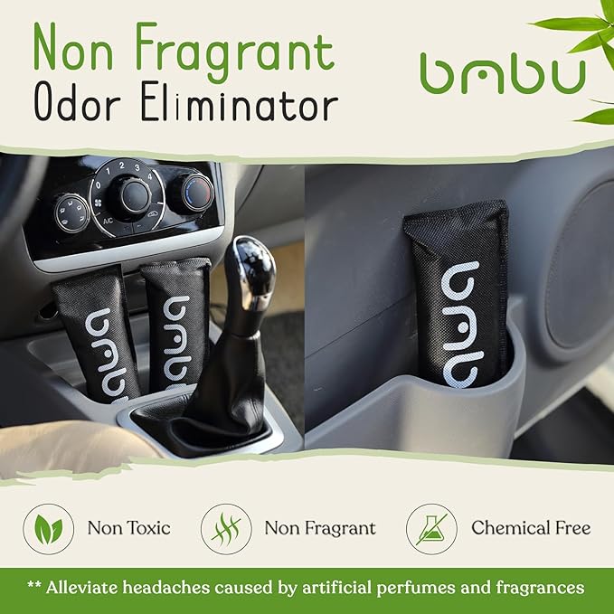 bmbu Charcoal Shoe Deodorizers - Activated Natural Bamboo Air Purifying Bag Insert for Sneakers Oder Eliminator Mini Bags -Absorber/Freshener for Gym BagDrawerClosetCarHome Cat Litter