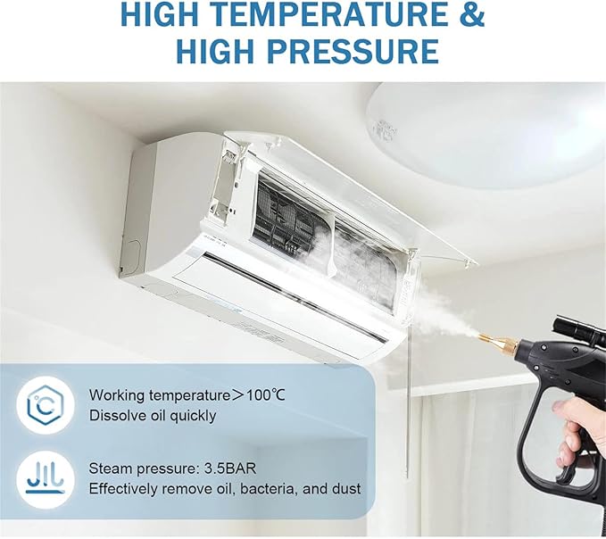Handheld High Pressure Steam Cleaner Portable Steam Cleaning Machine Household Steam Cleaner for Kitchen Bathroom Furniture Car