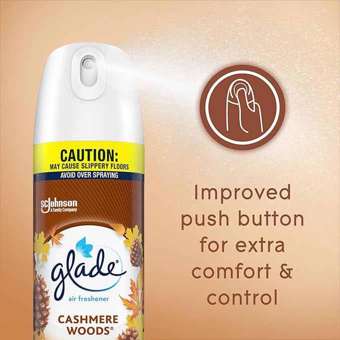 Glade Air Freshener Room Spray Cashmere Woods 8.3 oz 6 Count