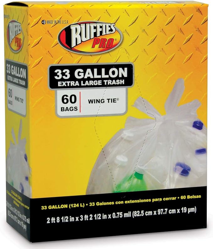 Ruffies 60 Count Recycling Bag 33 Gallon