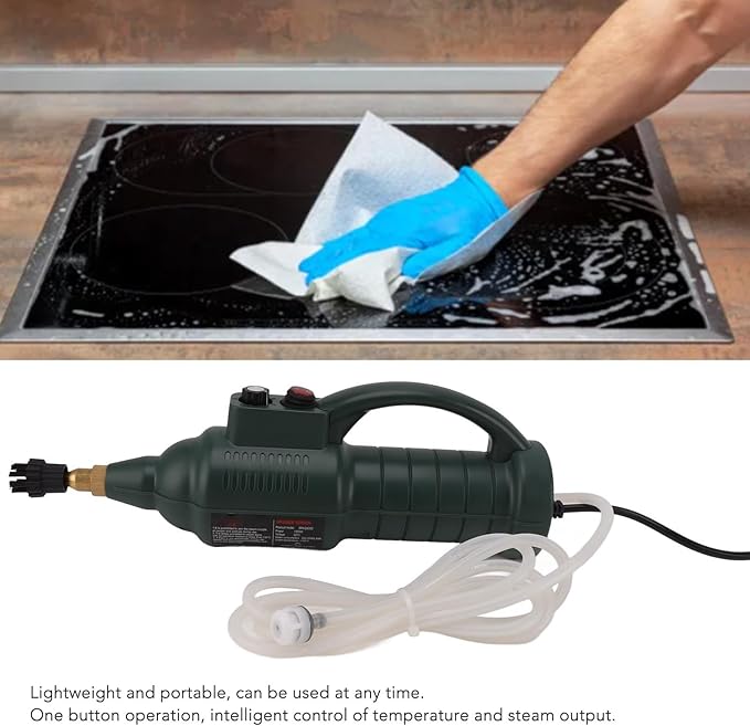 TOPINCN 2500W Powerful High Pressure Steam Cleaner Handheld Steam Cleaner High Temperature Pressurized Steam Machine with 3 Brush Heads 2 Nozzles for Kitchen Furniture