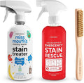 Miss Mouth's Messy Eater &amp Emergency Stain Rescue Bundle - 16oz Spray Portable Treater &amp Laundry Brush - Spot Cleaner for Clothes Carpet &amp Upholstery