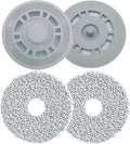 Compatible for Dreame L10s Pro Mop Plate Accessories Compatible for Dreame L10s Ultra W10s W10s Pro Mop Tray Mopping Holder Mount Spare Parts (Color : Mount2pc-Mop2pc-cm)
