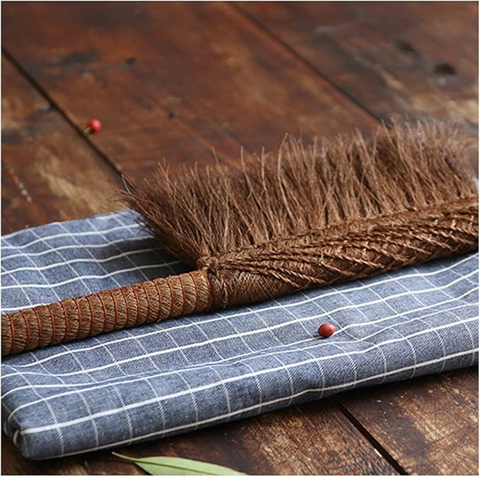 Duster Natural Brown Silk Hand Broom Anti-Static Dust Brush Hotel Family Clothes Dust Hair Sofa Bed Sheets Carpet Carpet Cleaning Tools