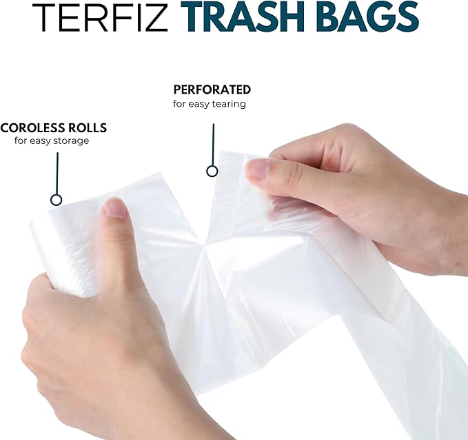 7-10 Gallon Trash Bags | 300 Bags | Multipurpose for Office Bathrooms Business Home Commercial and Industrial Needs