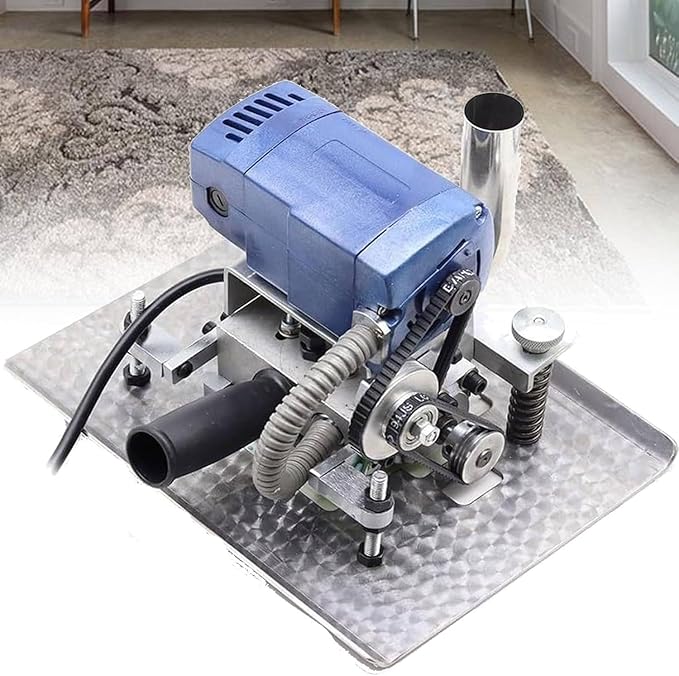 500W Carpet Trimmer Rug Shaver 15000 RPM Carpet Flat Blanket Machine Carpet Trimmer Roller Blade Tools Adjustable Depth Carpet Tufting Shears