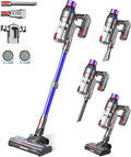 Cordless Stick Vacuum Cleaner for Home: Power Suction Vacuum Tangle-Free Lightweight Design &amp 2600mAh Detachable Battery Up to 50mins Runtime for Pet Hair Carpet Hardwood Floor
