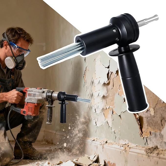 Electric Rust Scaler Electric Hammer with 18 Needles Concrete Rust Cleaner for Construction Home Industry Commercial Garage Concrete