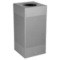 Rubbermaid Commercial Products Silhouette Square Open Top Trash Can 16 Gal Silver Metallic Indoor for Offices/Hotel Lobbies/Front Desk