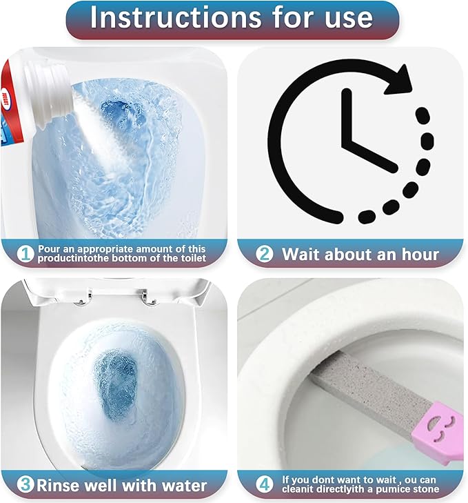 generic Toilet Bowl Cleaners Powder Toilet Cleaner Toilet Cleaning Bathroom Cleaner Foaming for Tile Walls Urinals Washbasins 3PCS 1.65 Pound (Pack of 1)