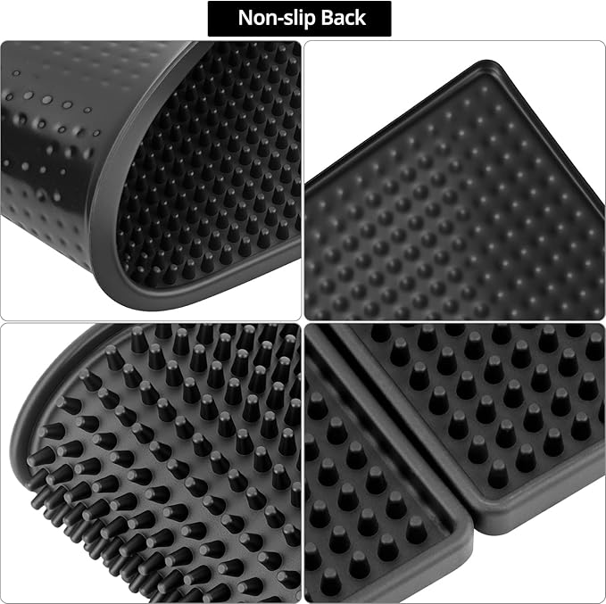 QWORK Bar Mat &amp Dish Drying Mat 4 Pack Non-Slip Rubber 16x12 Inches Coffee Bar Mat Service Bar Mat