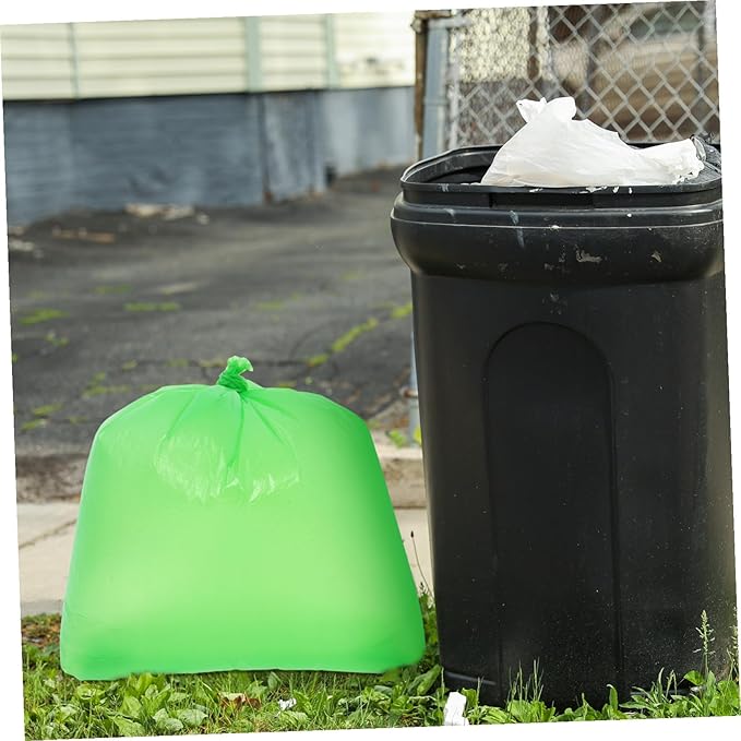 50pcs Thickened Plastic Trash Bags Large Capacity Tear-resistant Garbage Liners for Kitchen Bathroom Wastebaskets PE Material Multipurpose Wastebasket Bags