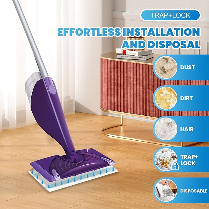60 Count Wet Pads Refill for Swiffer Wet Jet Spray Mop - Wet Jet PadsMade of high-end Cotton5X Highly Absorbent Suitable for All Floor Surfaces Deep Cleaning of Stubborn Stains