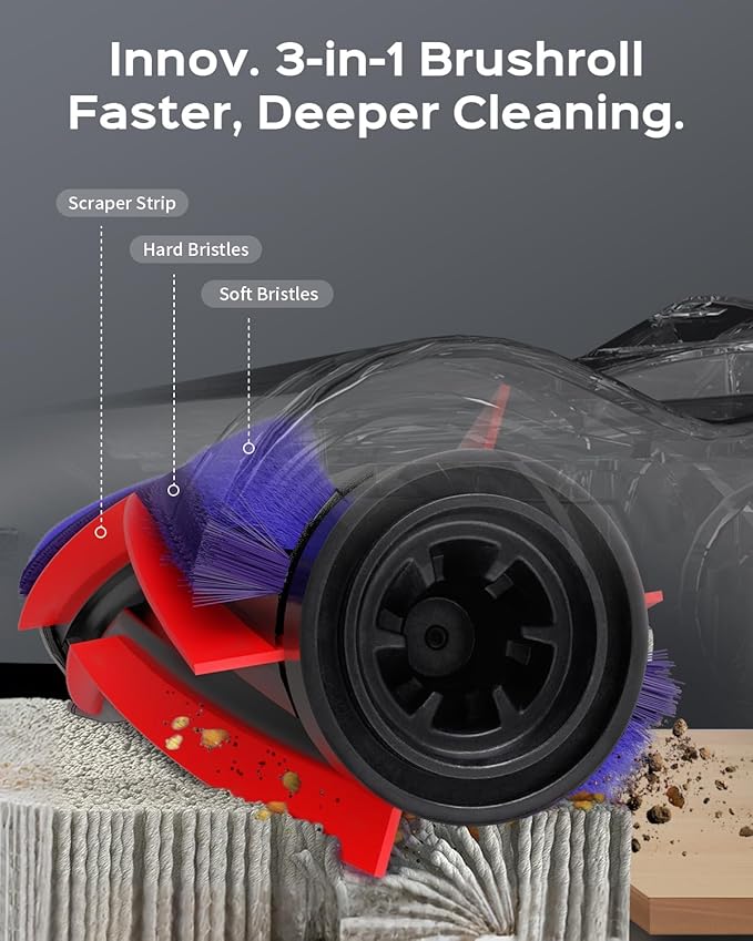 Cordless Stick Vacuum Cleaner – 3-in-1 Brush Roll for Hard Floors and Carpets 55 Min Runtime Rechargeable Lightweight Vacuum with Green LED Headlight for Pet Hair and Dust Cleaning
