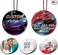 200 PCS Custom Logo Air Freshener Bulk Personalized Car Air Fresheners for Business Branding Real Estate Agents Dealerships and Events