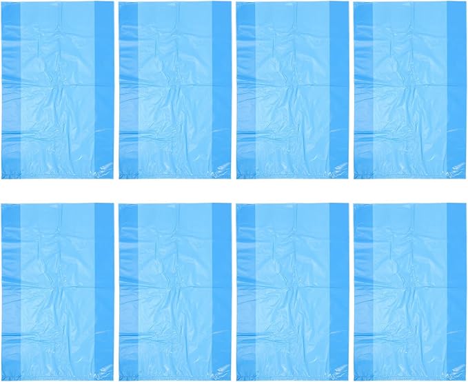 VICASKY Tear-resistant Garbage Bags Blue Kitchen Trash Bags 50pcs Large 80x100cm Flat Open Plastic Trash Can Liners for Hotel Restaurant Office and School Use