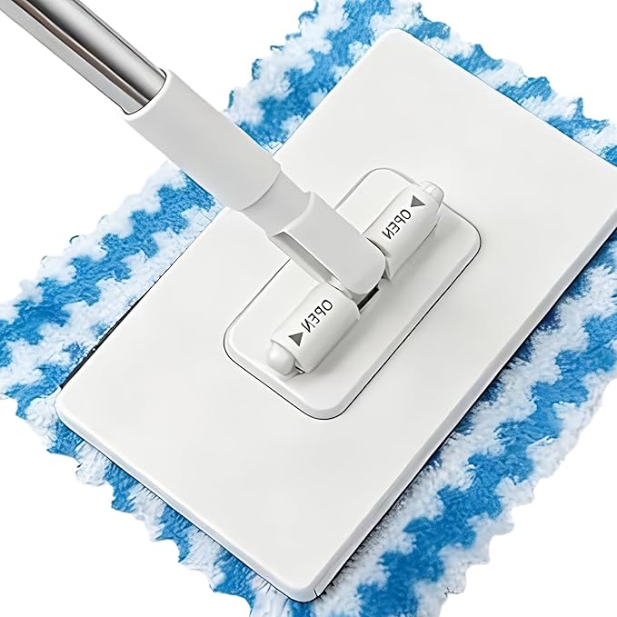 Clip Mop | No-Wash Detachable Retractable - Zero Waste Cleaning Lazy Mop | for Home Office Apartment Bedroom Kitchen Tiles Glass Wood Baseboard