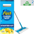 Flash Speedmop Wet Mop Floor Cleaner Starter Kit for Cleaning Floors Includes: 1 Mop 20 Wet Refills